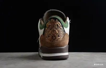 SE Dark 398614-500 Jordan White Brown 3 Green Retro Shoes Air 0526